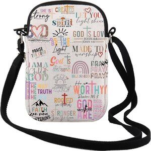 Durable Canvas Crossbody Bag with Bible Verse - Stylish & Practical Gift Idea